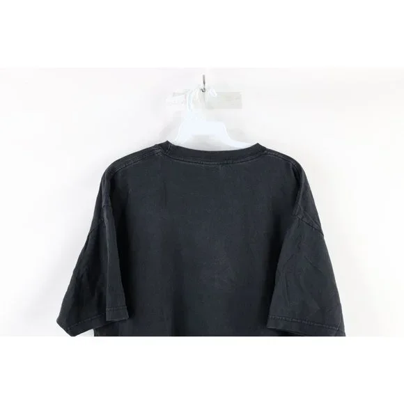 Vintage Streetwear Mens Size XL Faded Dragon Demon All Over Print T-Shirt Black - Picture 7 of 8